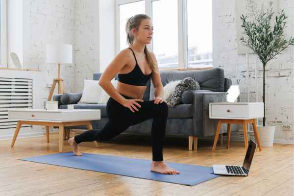 Woman exercising confidently after femiwand treatment Bridgend