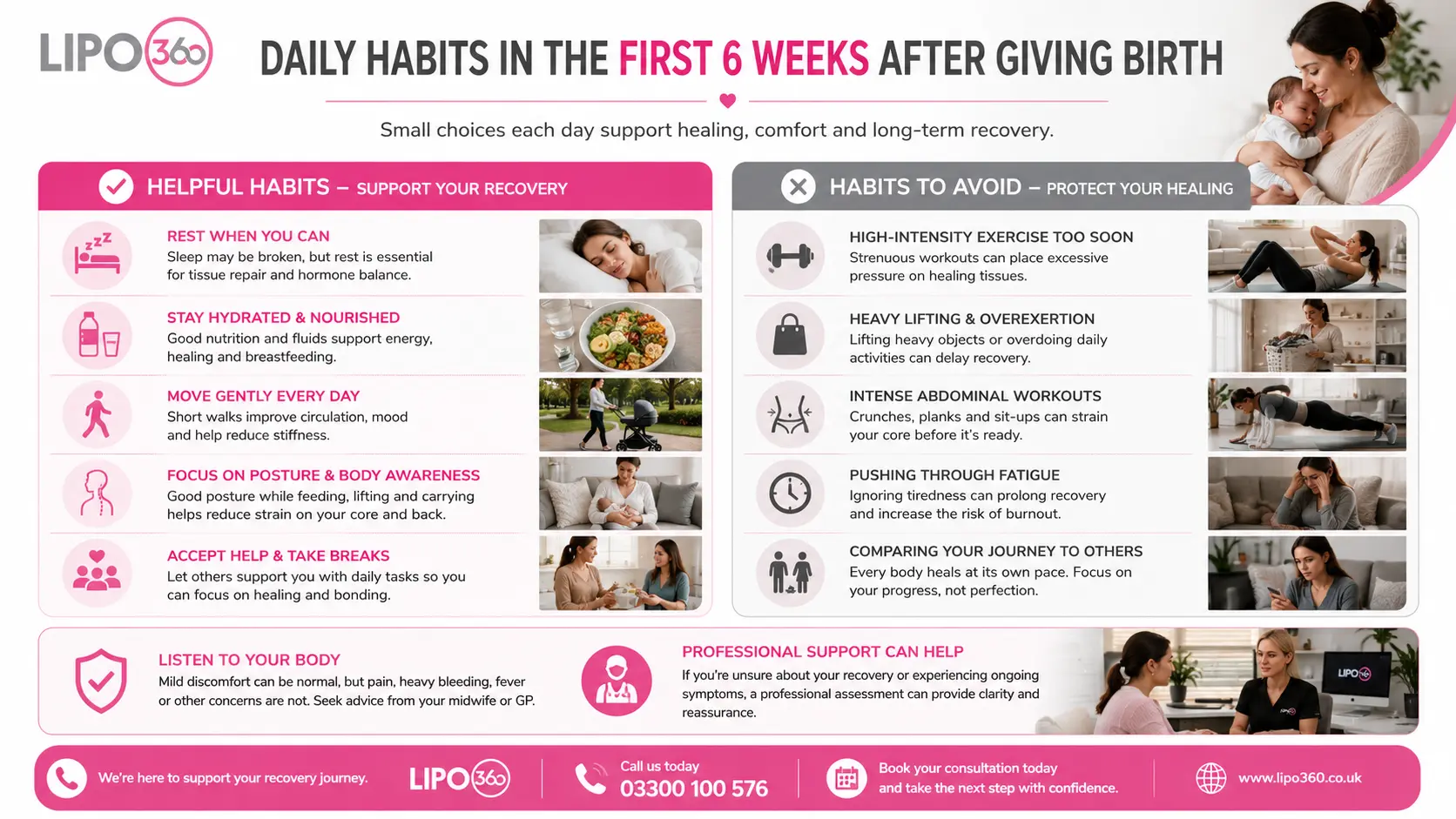 What to Do (and Avoid) in the First 6 Weeks After Giving Birth To Avoid Diastasis Recti 3 First 6 Weeks After Giving Birth To Avoid Diastasis Recti Bridgend : Daily Habits in the First 6 Weeks After Giving Birth
